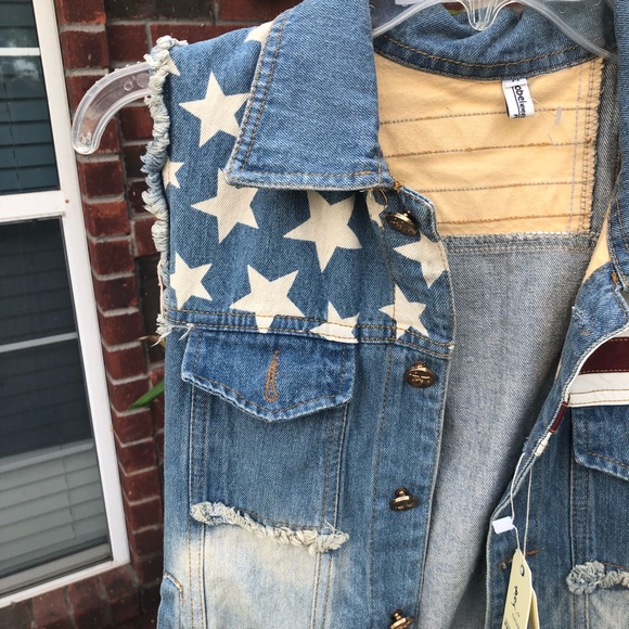 NWT American inspired distressed vest - Picture 4 of 8